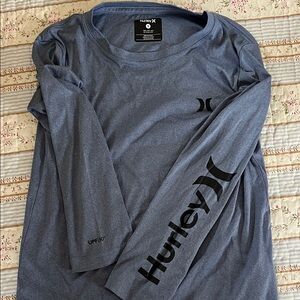 Hurley Kids Blue Rashguard with Black Logo